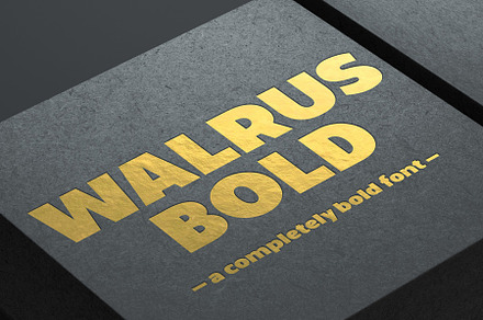 Walrus Bold font (OpenType version)