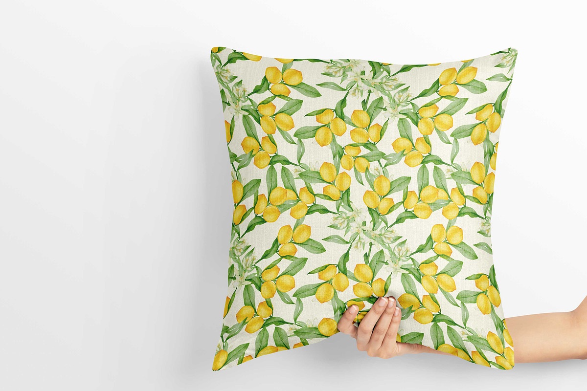 lemon citrus yellow fruit green leav, a Pattern Graphic by AAN Seamless Shop (Photo 2 of 3)