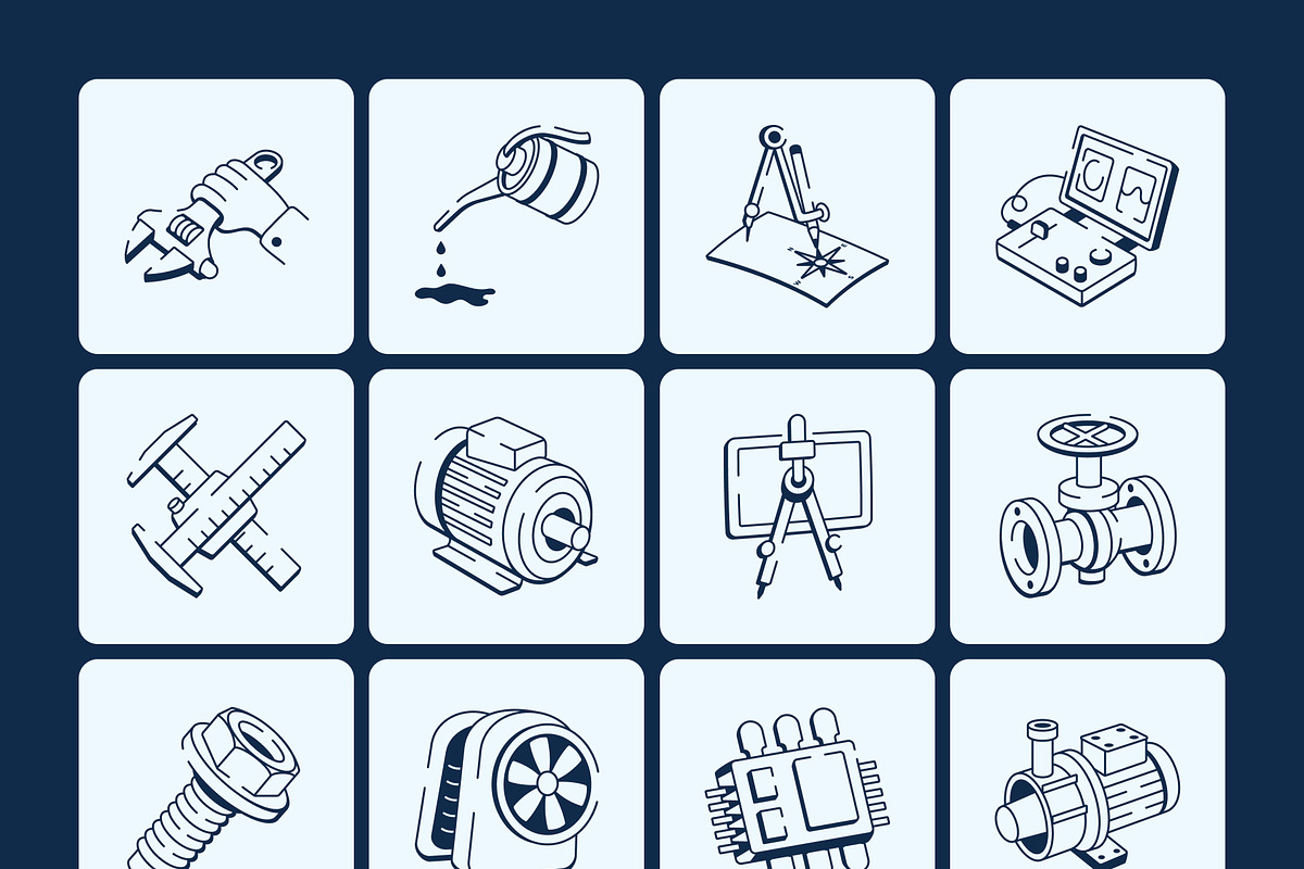 Engineering Doodle Icon Set, an Outline Icon by Vectors Market (Photo 7 of 8)