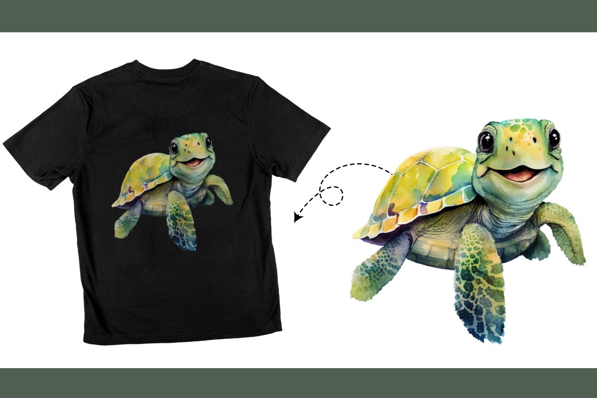 Baby turtle smile face watercolor, an Animal Illustration by SindyPrintDesign (Photo 2 of 3)