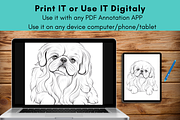 Puppy Coloring Pages for Kids, a Brochure Template by LA Design (Thumbnail 10 of 10)
