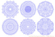 Periwinkle Round Lace Doilies, an Illustration by Amanda Ilkov (Thumbnail 4 of 4)
