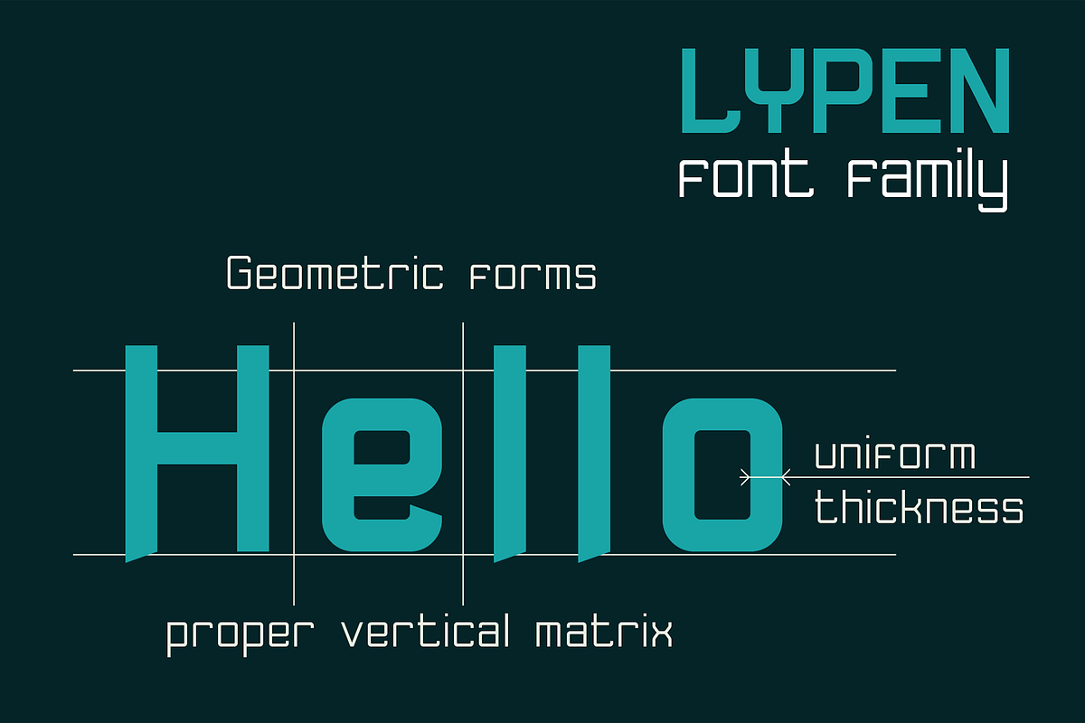 Lypen font family, a Sans Serif Font by vlad.berla (Photo 3 of 7)