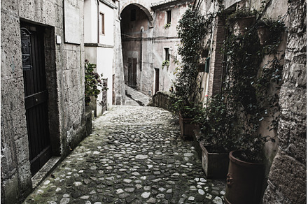 Sorano city street, an Architecture Photo by Nature and travel