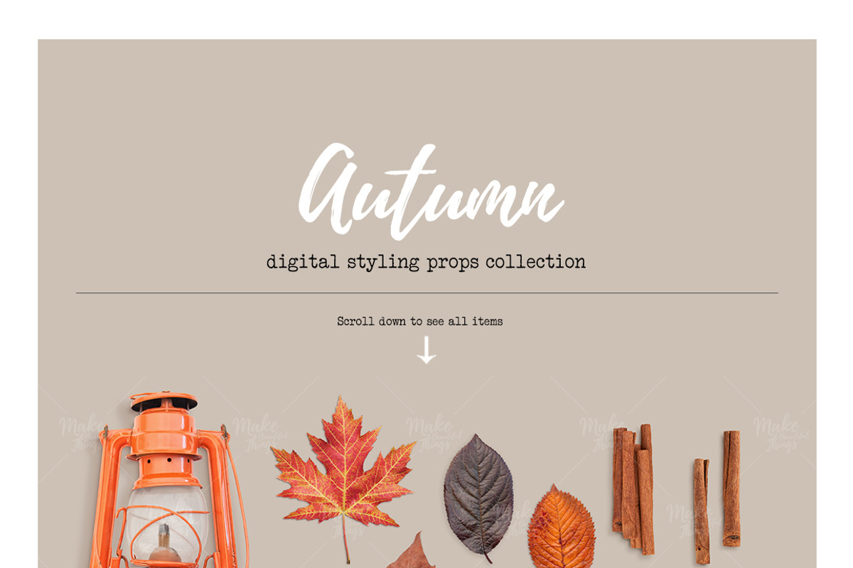 Autumn Scene Creator, a Cups & Container Mockup by Make Beautiful Things (Photo 2 of 6)