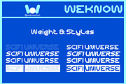 Scifi Universe font, a Font by weknow (Thumbnail 7 of 8)