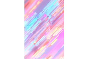 Abstract neon light streaks on, an Abstract Photo by Lermont51