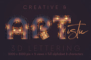 Night Road - 3D Lettering, a Graphic by MIIM (Thumbnail 4 of 8)