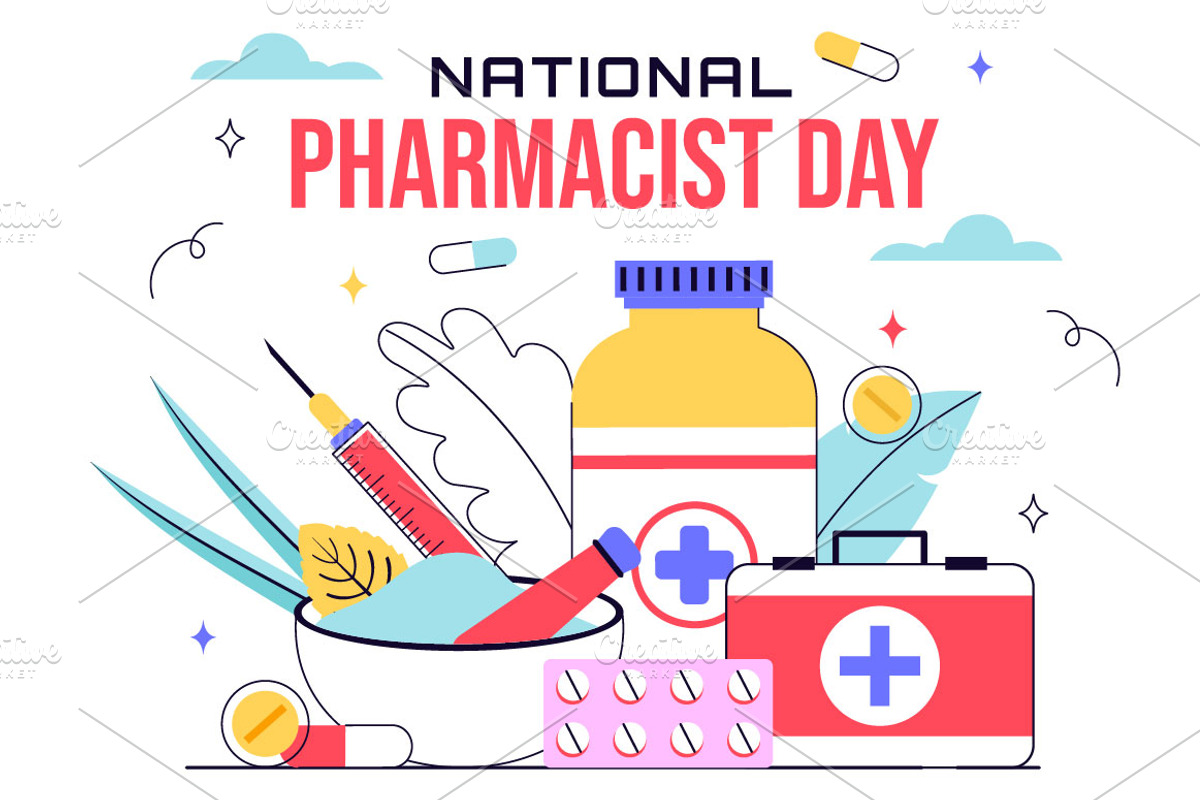 10 Pharmacists Day Illustration, a Healthcare Illustration by denayunebgt (Photo 4 of 4)