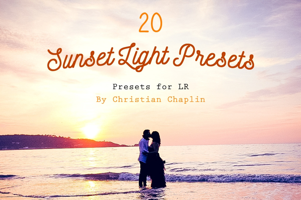 Pack 20 LR Presets Sunset Light, an Action Add-On by Presets Light Shop (Photo 1 of 4)