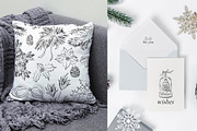 Line Art Winter Floral Decorations, a Decorative Illustration by La Petite Line Art (Thumbnail 10 of 15)