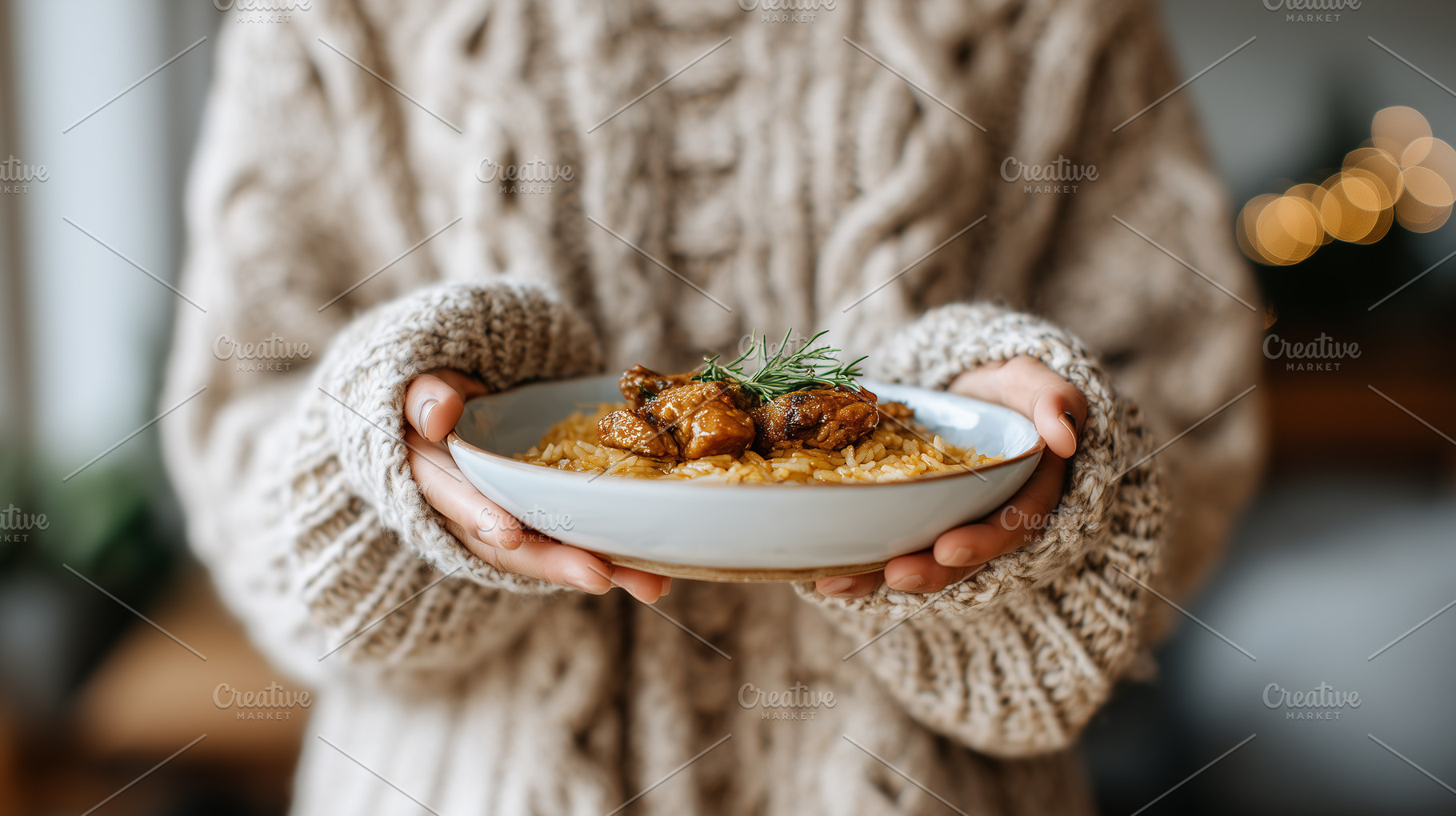 Woman holding bowl of rice, a Food & Drink Photo by MistyDay