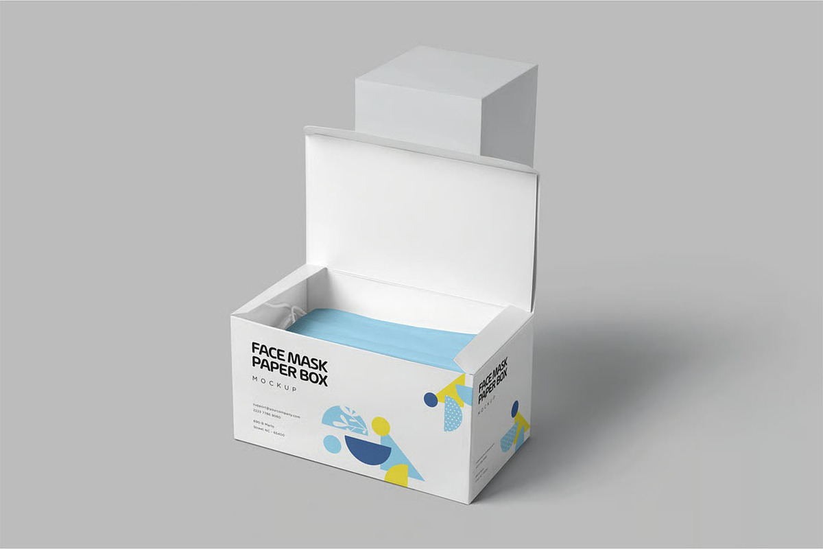 Face Mask Box Mockups, a Mask Mockup by megostudi0 (Photo 6 of 7)