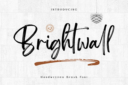Brightwall Brush Script, a Script Font by din-studio.com