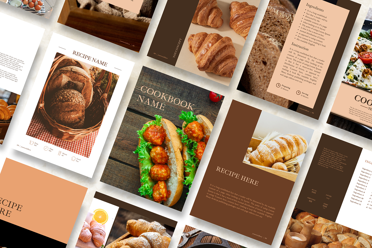 Aesthetic Cookbook Canva Template, a Magazine Template by Digital By Nikoleta (Photo 9 of 9)