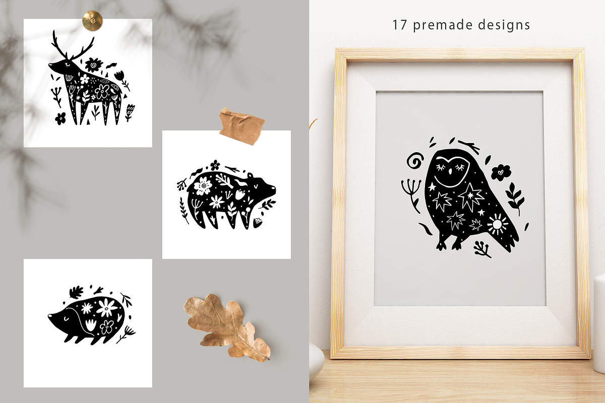 Folk Animal Illustrations, a Graphic by danceyourlife (Photo 5 of 12)