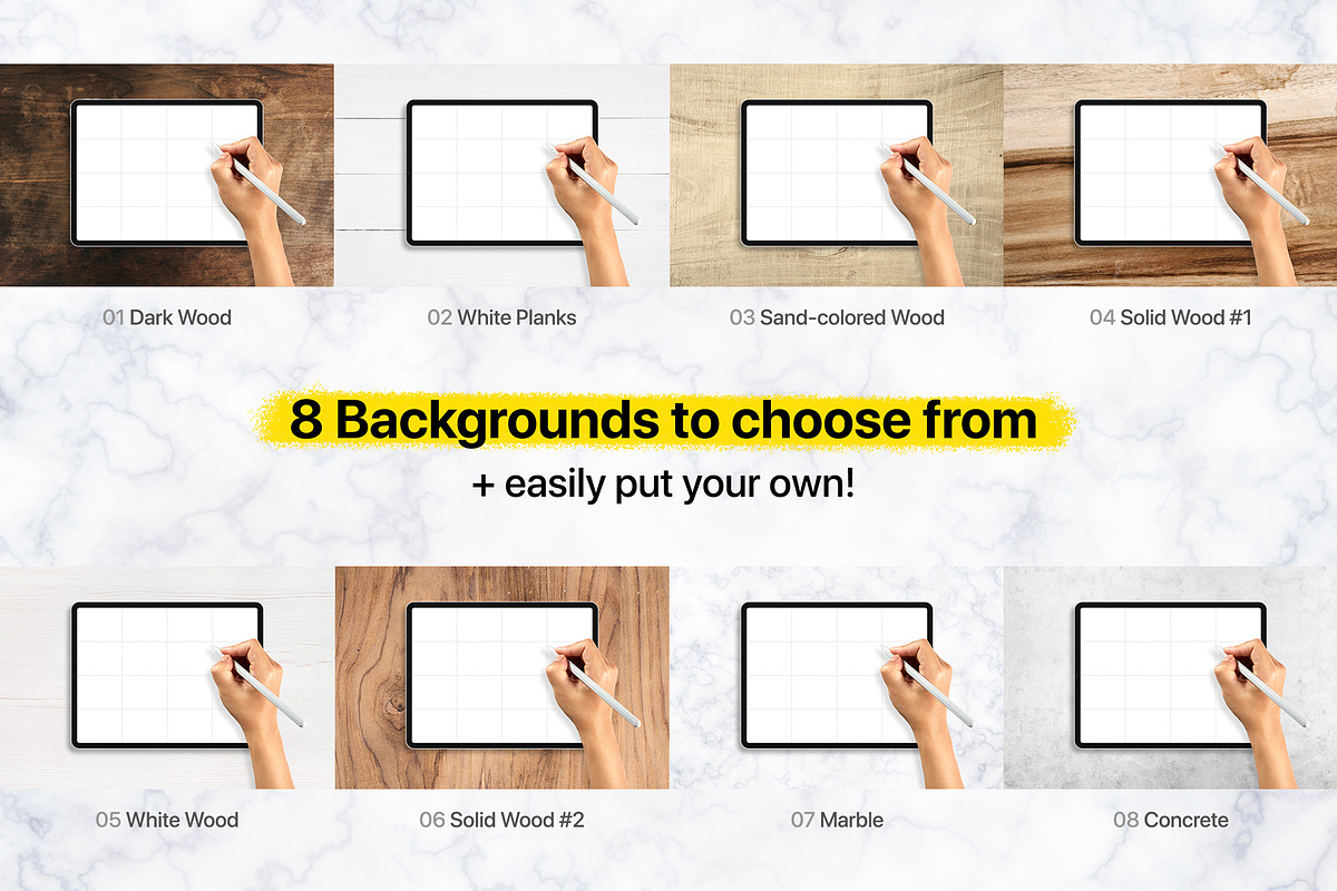 iPad Pro Mockup — Hands + Extras, an iPad Mockup by Frisk Shop (Photo 4 of 12)
