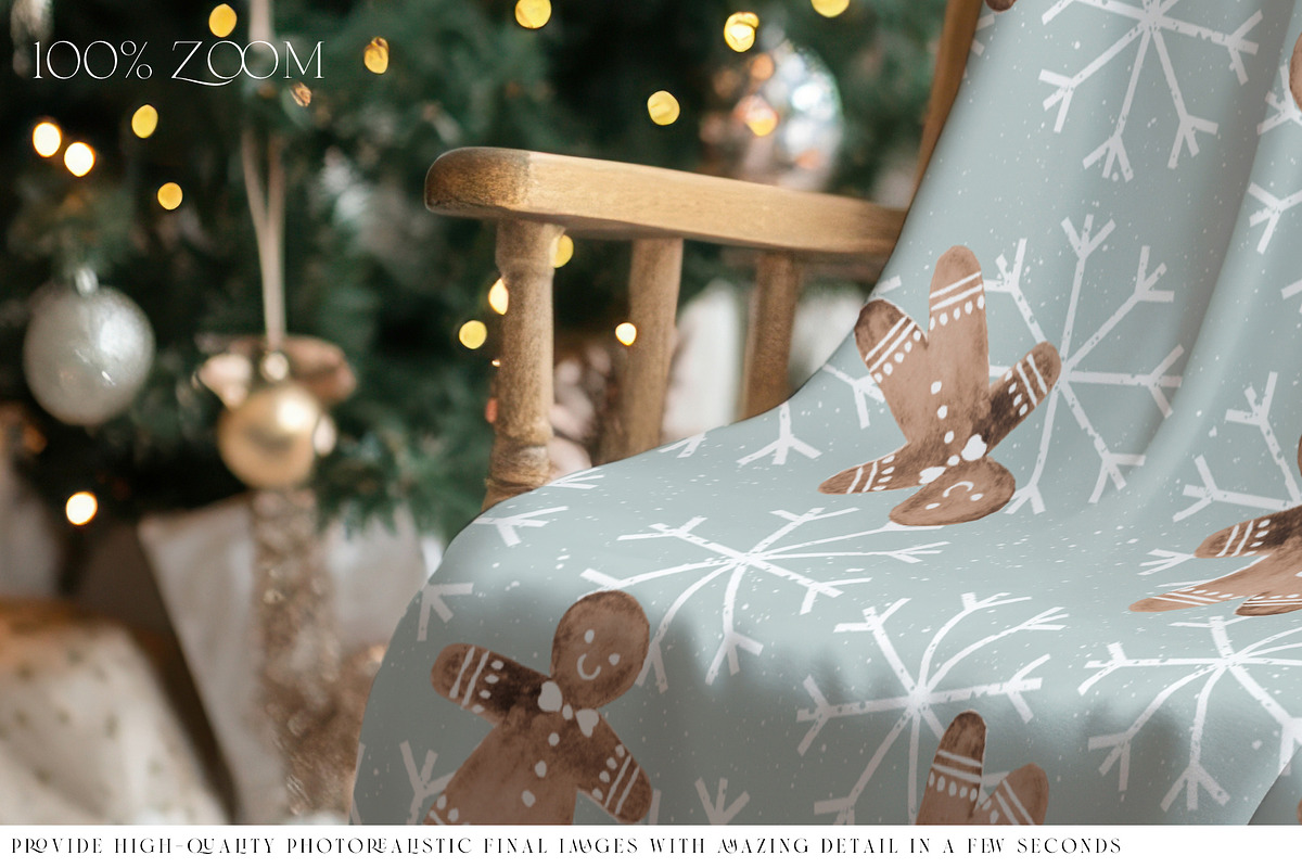 Christmas Fleece Blanket Mockups, a Product Mockup by mock-ups (Photo 5 of 11)