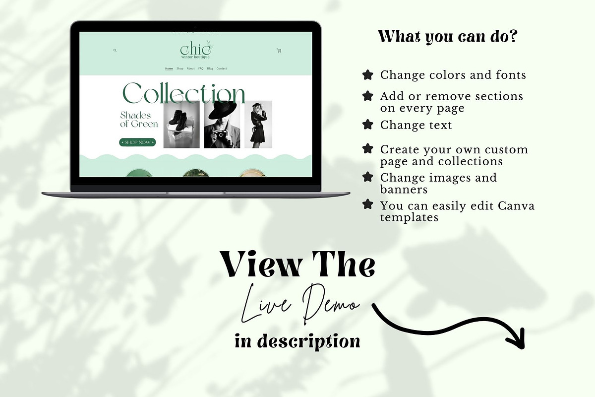 Aesthetic Green Shopify Theme, a Templates & Theme by DaisyStudio (Photo 3 of 10)