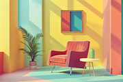 Colorful interiors. 46 images, a Decorative Illustration by Handmadefont (Thumbnail 3 of 11)