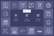 Education-School Line Icons V2, an Outline Icon by Jumbo Icons (Thumbnail 2 of 5)