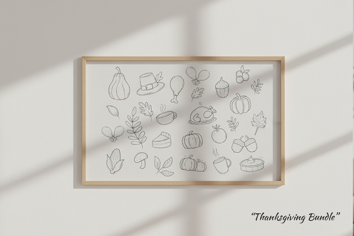Thanksgiving Hand Draw Illustration, an Illustration by lanterby Illustration (Photo 4 of 8)