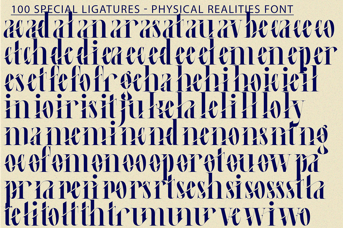 Physical Realities Font, a Serif Font by 177Studio (Photo 8 of 8)