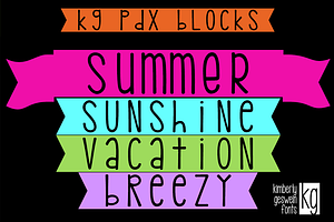 KG PDX Blocks Font