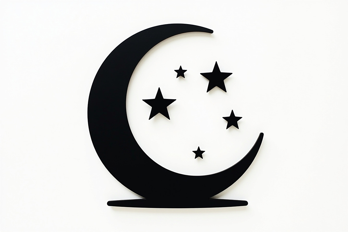 Crescent Moons and Star Silhouette, an Illustration by Amazin_art (Photo 20 of 31)