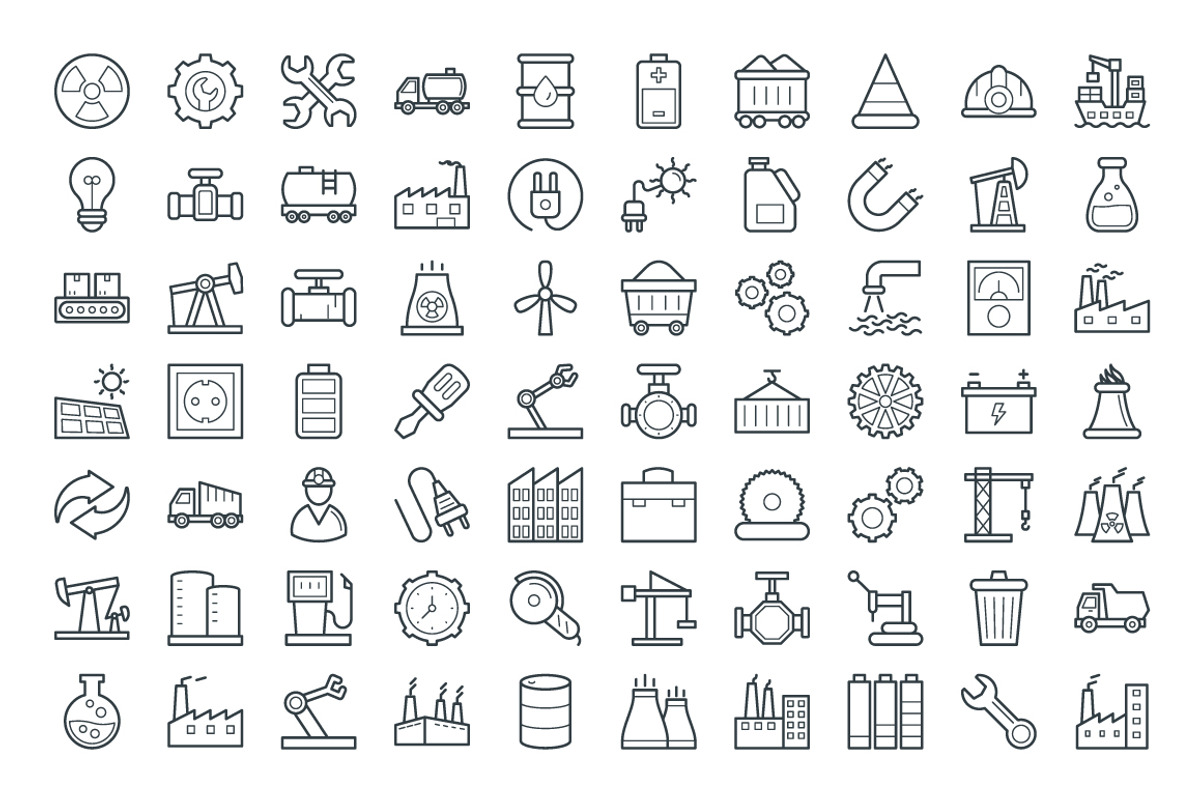 100+ Industrial Vector Icons, an Outline Icon by Vectors Market (Photo 2 of 3)