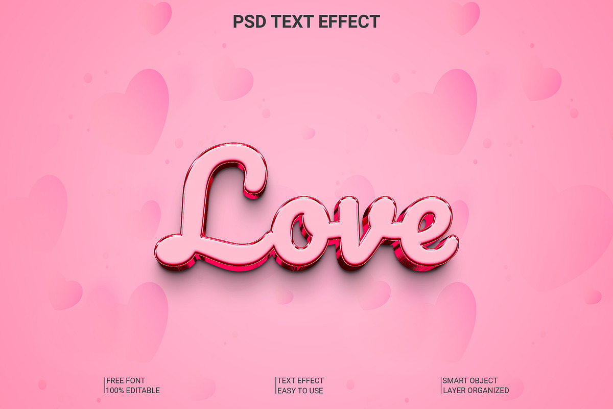 Lovely Valentine's 3D Text Effect, a Layer Style Add-On by Imamul001