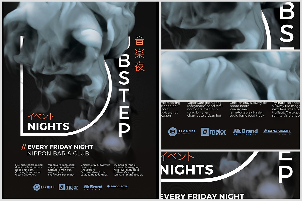 Dub Step Flyer Template v1, a Flyer Template by FlyerHeroes (Photo 4 of 4)