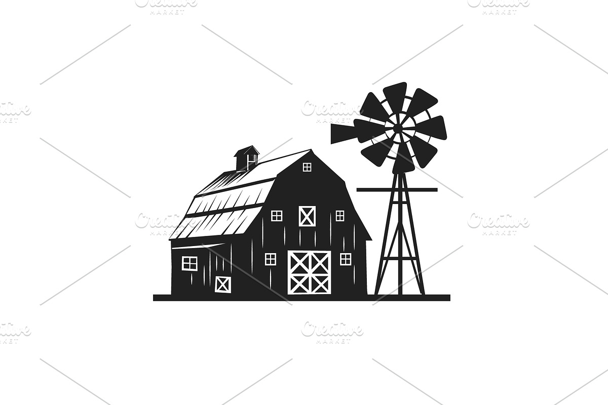 Vintage Barn House Logo Design, an Object Graphic by e-artdesign (Photo 5 of 7)