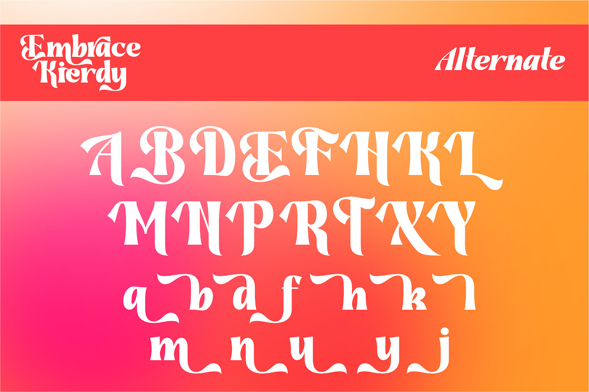 Embrace Kierdy - Serif Display Font, a Serif Font by Rishsketch (Photo 12 of 15)