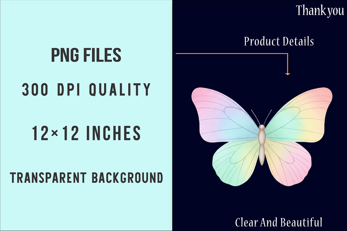 Butterfly PNG Clipart Bundle, an Illustration by SinaCreation (Photo 6 of 7)