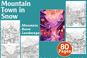 Mountain Town in Snow Coloring Pages, an Animal Illustration by martinblan (Thumbnail 1 of 4)