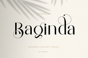 Baginda - Modern Ligature Typeface, a Serif Font by BOOSH Studio (Thumbnail 1 of 14)
