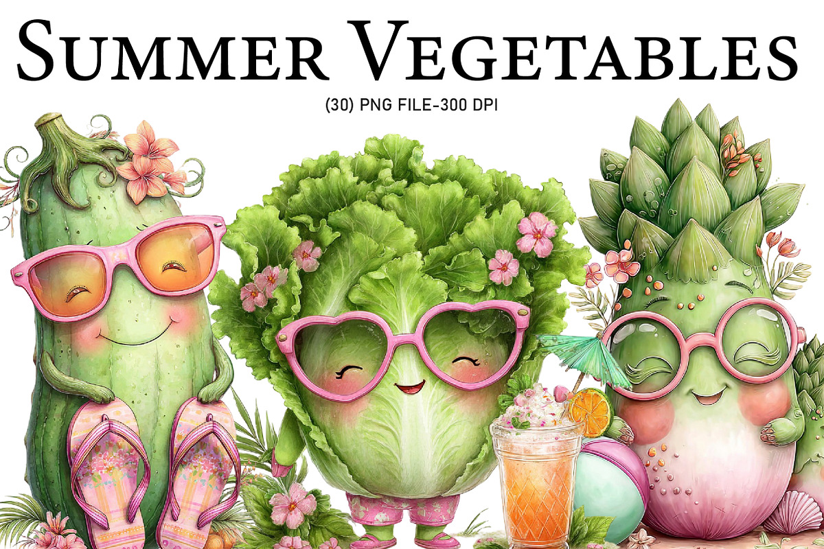Summer Vegetables Clipart, an Illustration by Designworld (Photo 1 of 4)