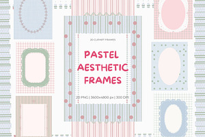 Pastel Aesthetic FRAMES PNG