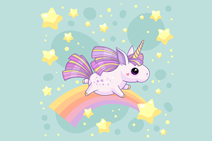 Cute Unicorns Set