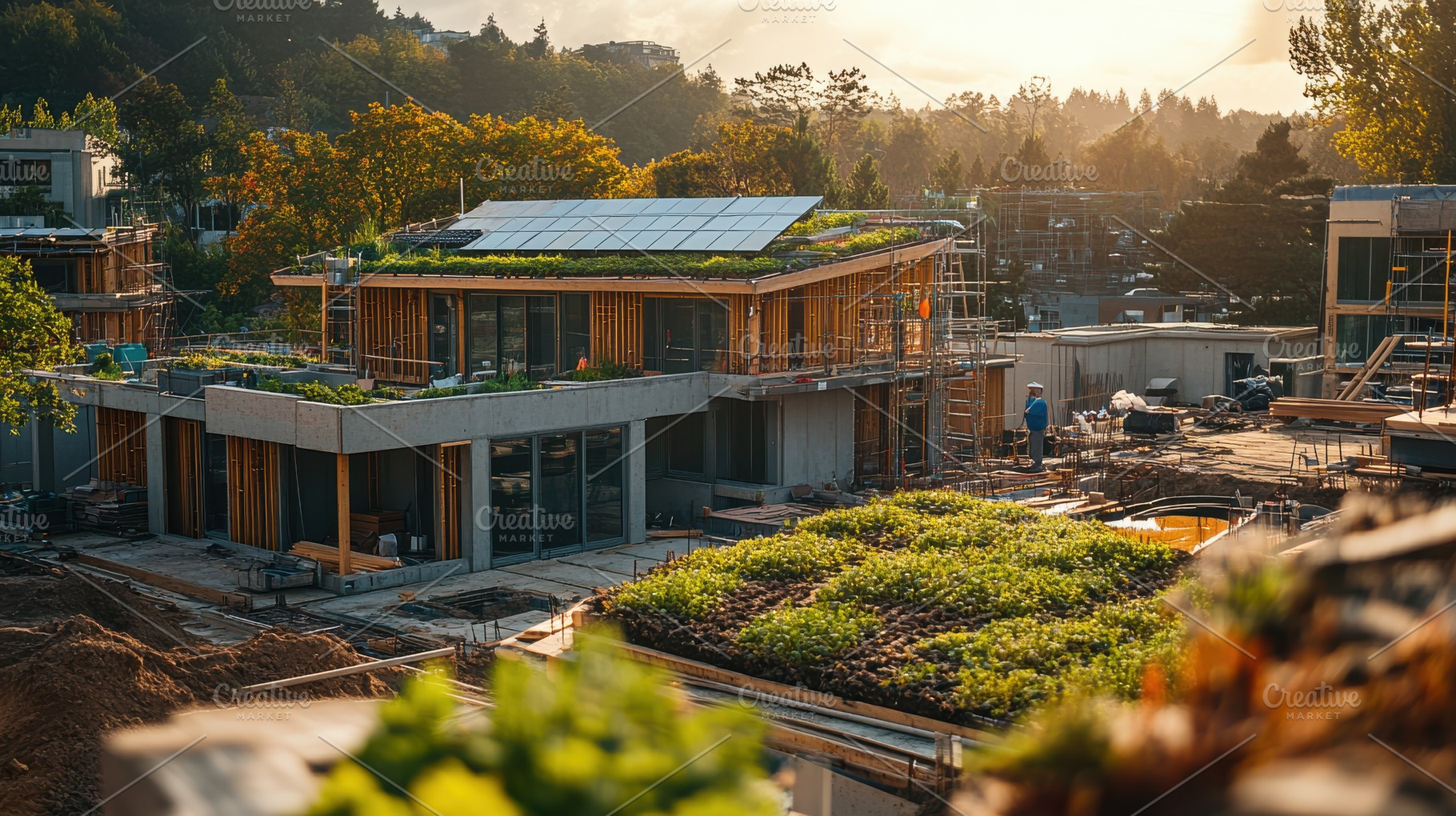 Sustainable home construction with g, a Photo by Pixeness Studio