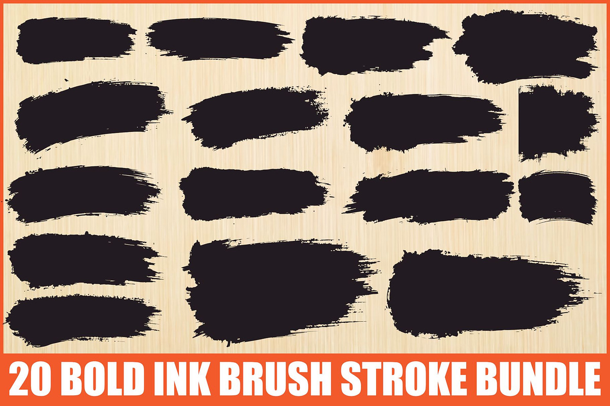Abstract Paint Stroke Bundle, an Illustration by Artivon (Photo 1 of 21)