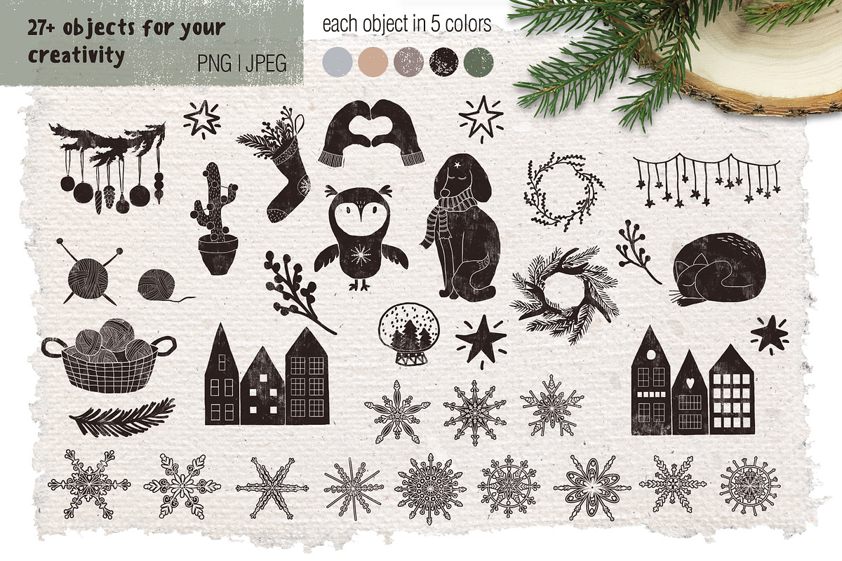 Cosy Winter hand drawn collection, a Graphic by dasha mo (Photo 4 of 7)