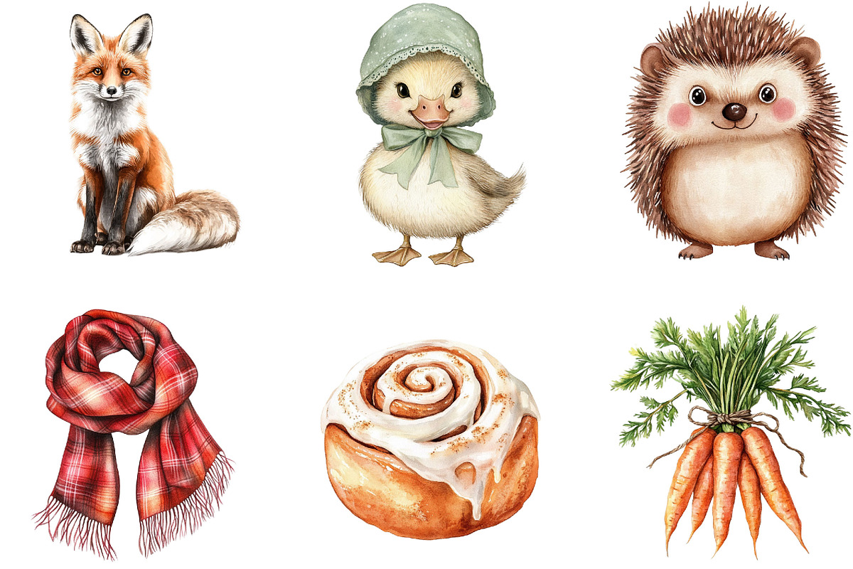 Cozy Autumn Cottagecore Clipart, a Seasonal Illustration by Designking (Photo 2 of 4)