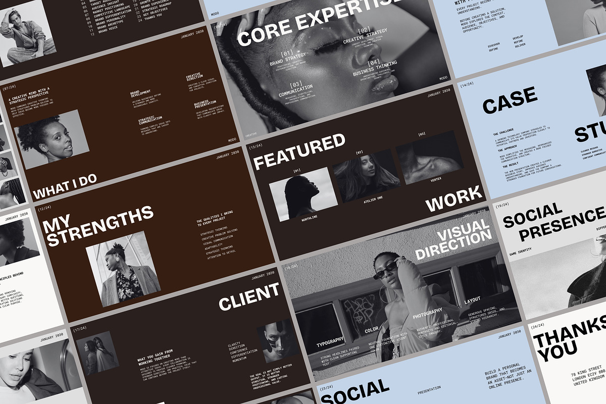 MODO-Personal Brand PowerPoint, a Presentation Template by adoestudio (Photo 9 of 9)