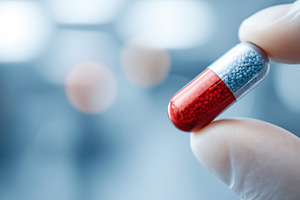 Close up of fingers holding a pill, a Health & Medical Photo by MistyDay
