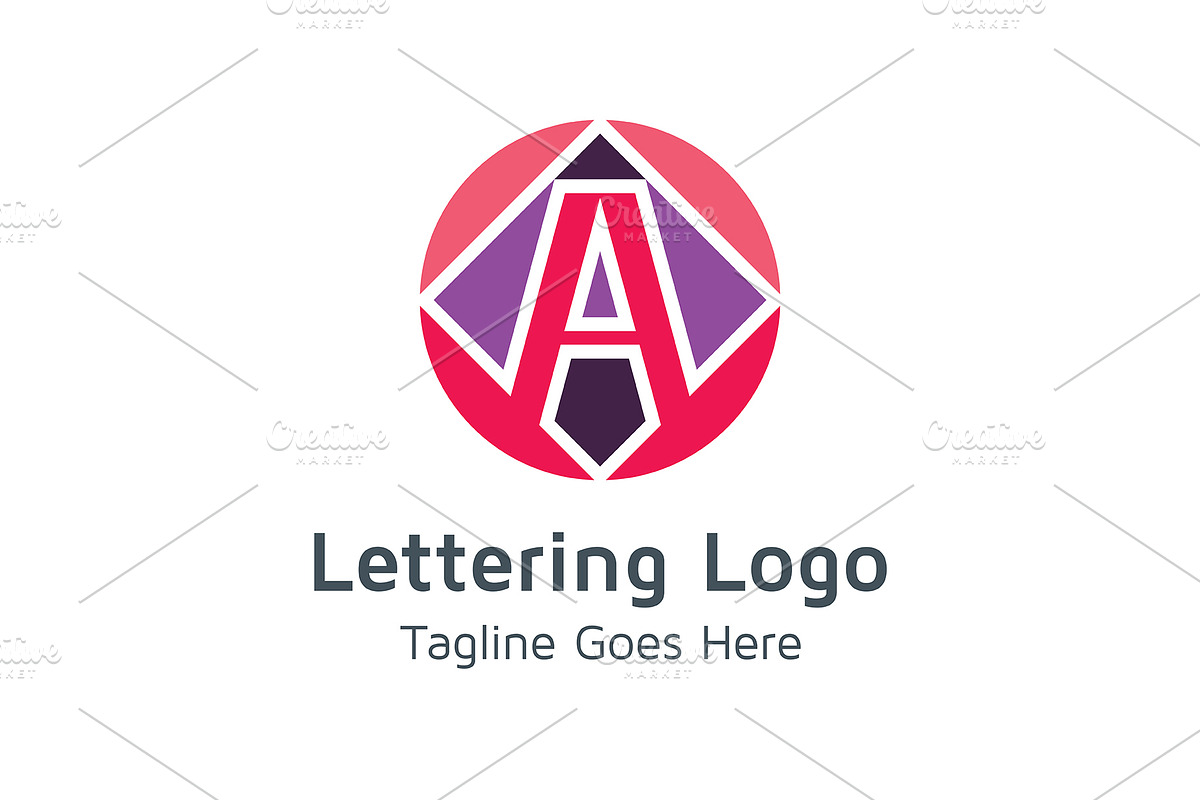 20 Logo Lettering A Template Bundle, a Branding & Logo Template by Acongraphic (Photo 7 of 21)