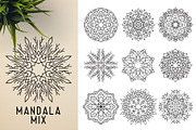 300 Vector Mandala Ornaments, a Decorative Illustration by pixaroma (Thumbnail 32 of 49)