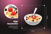 3D Breakfast Icon Set, a Food & Drink 3D Model by Flat Icons (Thumbnail 4 of 8)