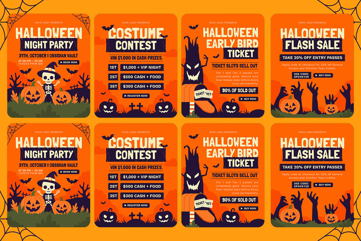 Halloween Party Instagram Post, a Social Media Template by Graphr (Photo 2 of 2)
